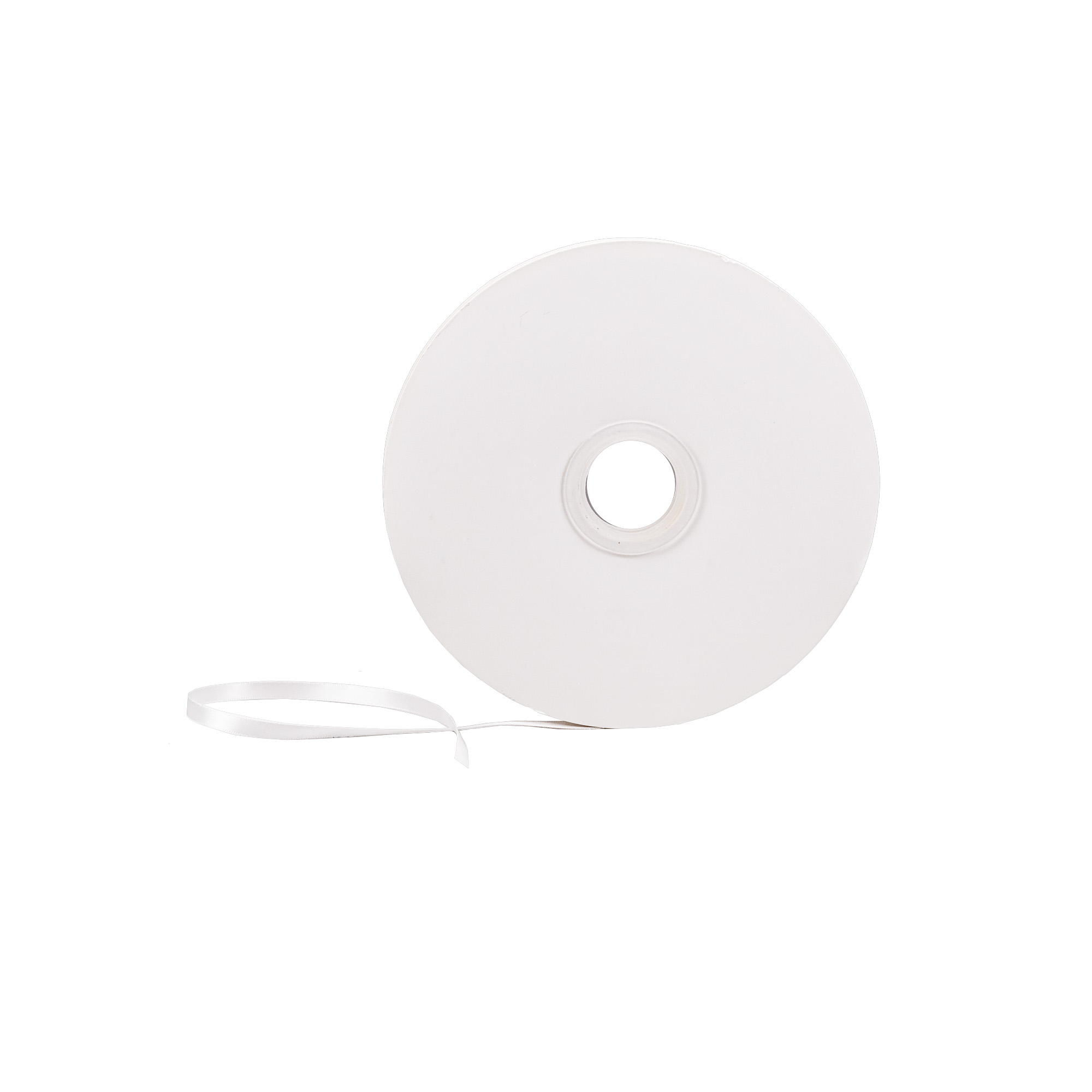 Premium satin ribbon, 100y x 60 mm, White